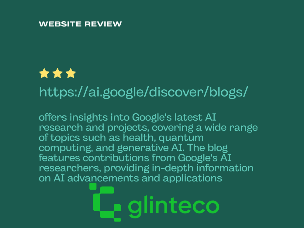 [Useful Site Review] Google AI Blog