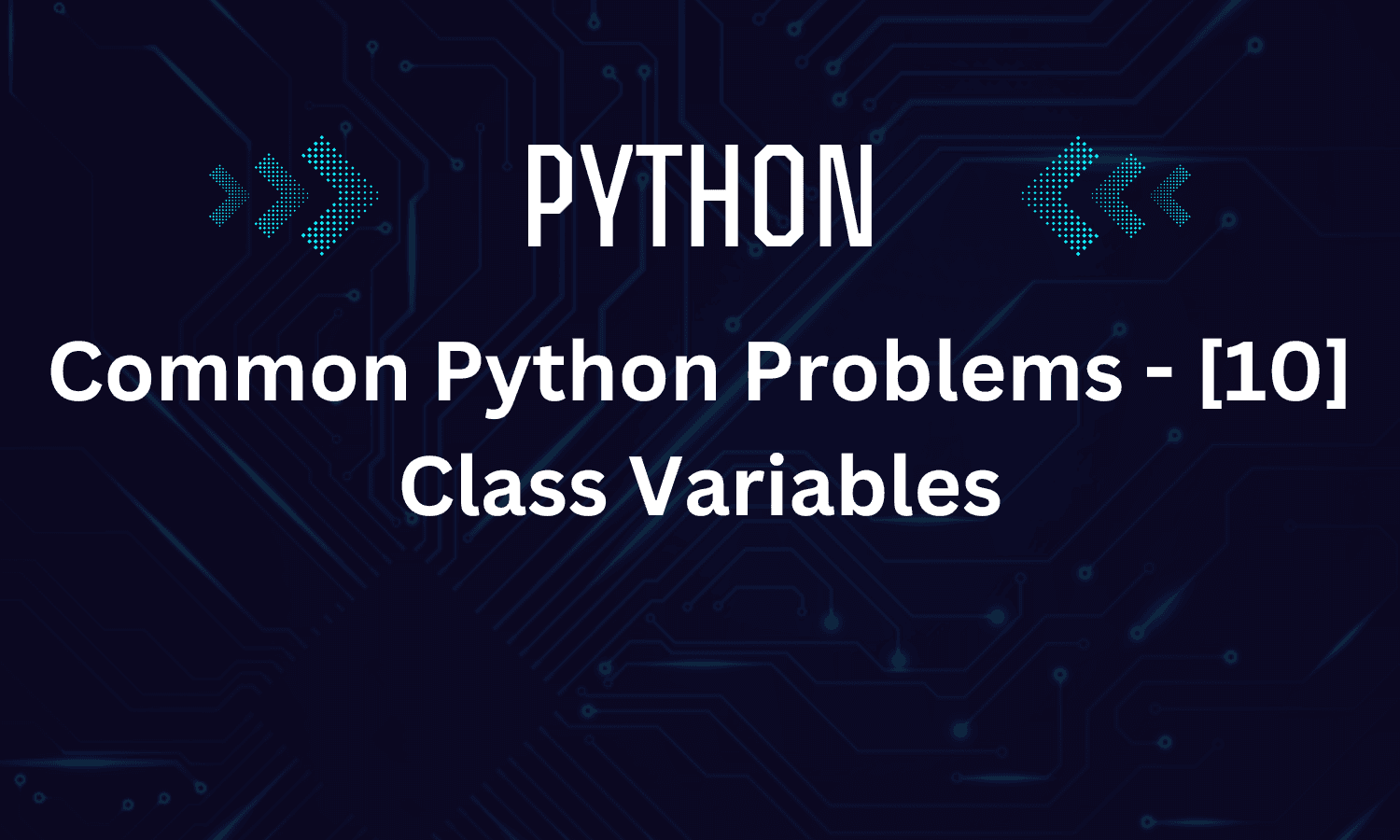 Common Python Problems - [10] Class Variables