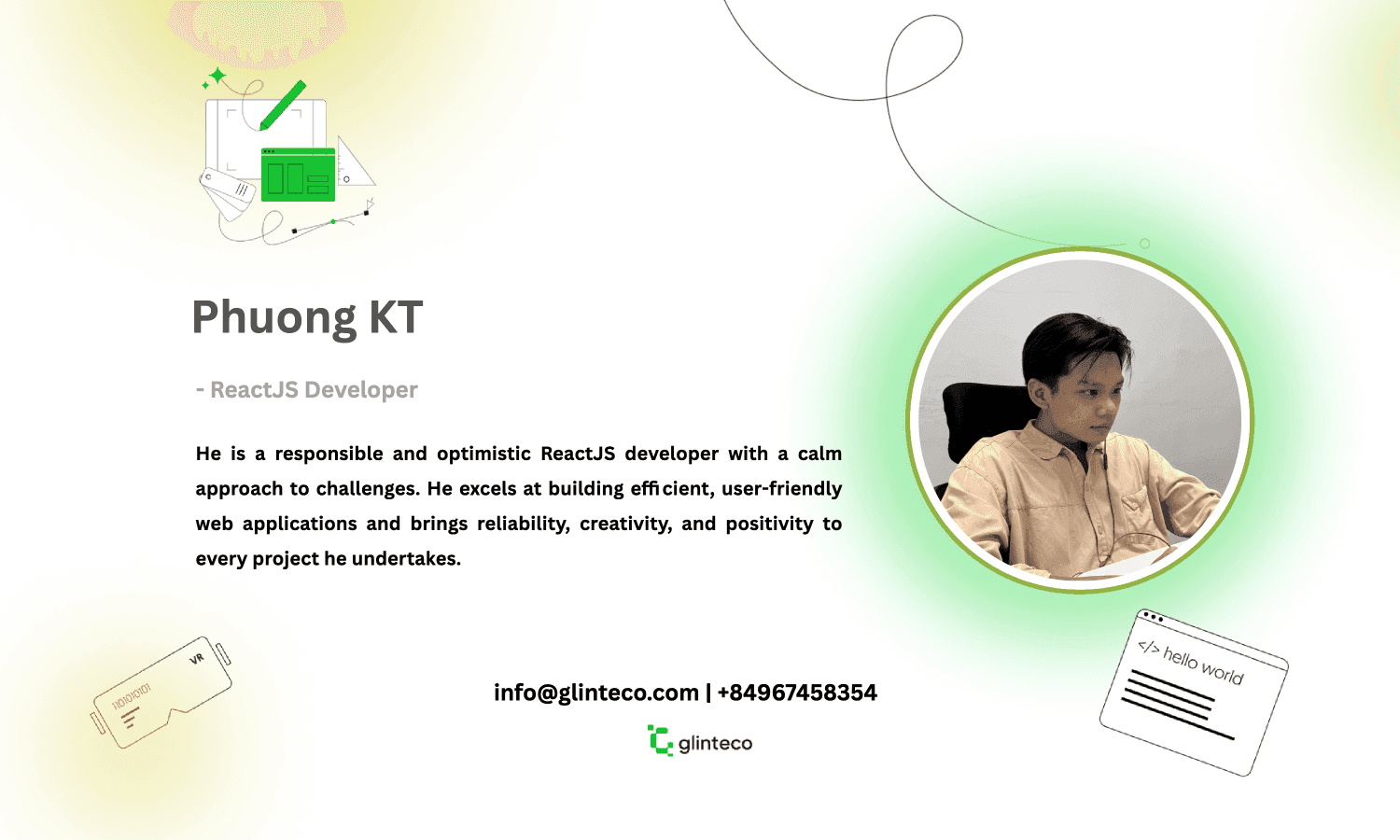Meet Phuong: The Calm, Creative, and Reliable Junior Frontend Developer at Glinteco