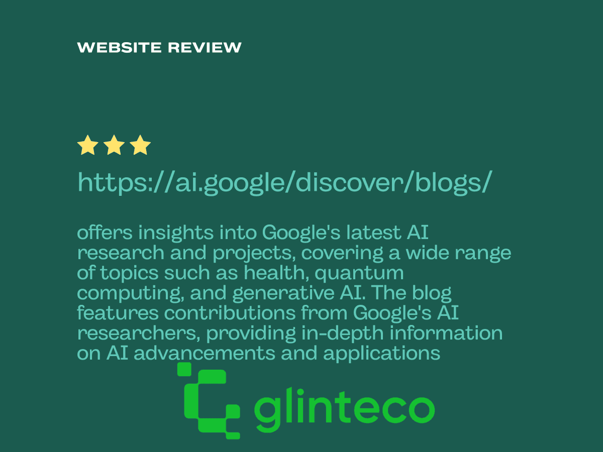 [Useful Site Review] Google AI Blog