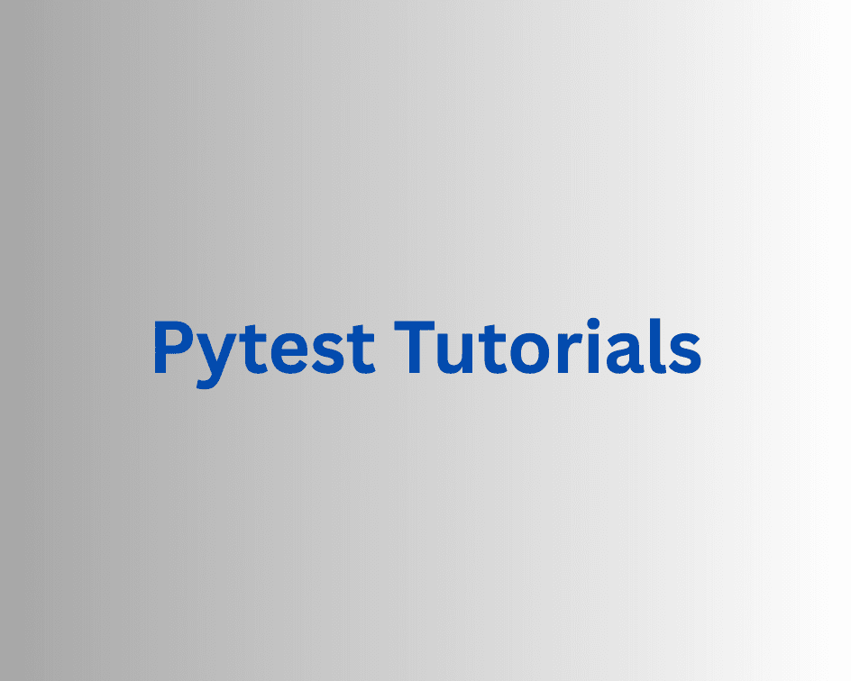 pytest tutorials